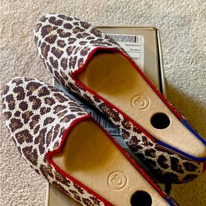 Rothy’s mocha animal spot loafers size 8.5